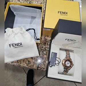 Fendi Rose Gold and Silver Watch I Shine